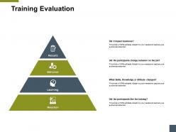 Training evaluation learning a197 ppt powerpoint presentation model themes