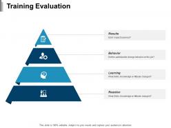 Training Evaluation Ppt Layouts Infographic Template