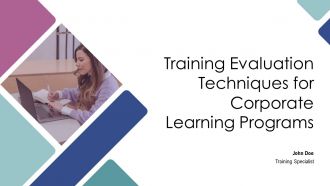 Training Evaluation Techniques For Corporate Learning Programs PPT Presentation AT