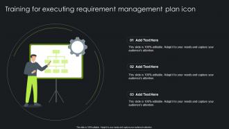 Training For Executing Requirement Management Plan Icon