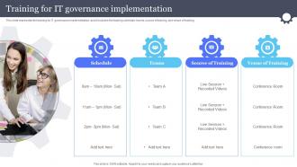 Training For It Governance Implementation Information And Communications Governance Ict Governance
