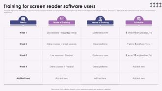 Training For Screen Reader Software Users Ppt Powerpoint Presentation File Designs Download
