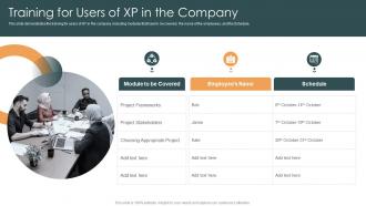 Training For Users Of XP In The Company Ppt Powerpoint Presentation Professional