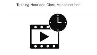 Training Hour And Clock Monotone Icon In Powerpoint Pptx Png And Editable Eps Format