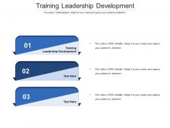 Training leadership development ppt powerpoint presentation infographics structure cpb