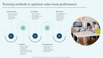 Training Methods To Optimize Sales Team Performance