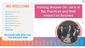 Training module diversity and inclusion d and i practices and their impact on business edu ppt