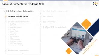 On Page Optimization In SEO Training Module On Search Engine Optimisation Edu Ppt