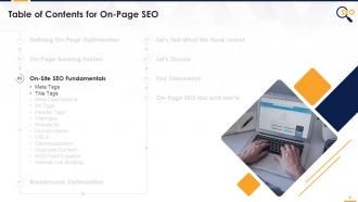 On Page Optimization In SEO Training Module On Search Engine Optimisation Edu Ppt