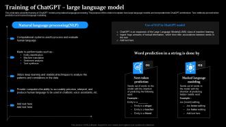 Training Of ChatGPT Large Language Model Regenerative Ai