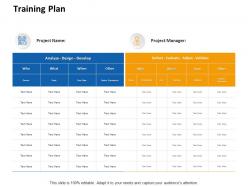 Training plan develop ppt powerpoint presentation model microsoft