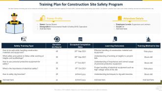 Training Plan For Construction Site Safety Program Safety Program For Construction Site