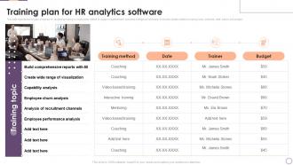 Training Plan For Hr Analytics Software Implementing Business Enhancing Hr Operation