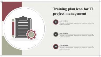 Training Plan Icon For It Project Management