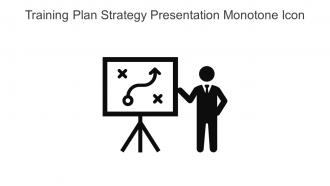 Training Plan Strategy Presentation Monotone Icon In Powerpoint Pptx Png And Editable Eps Format