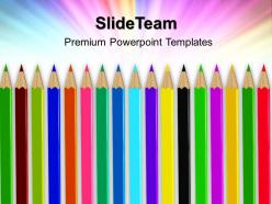 Training Powerpoint Templates Colored Pencils Education Ppt Theme