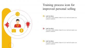 Training Process Icon For Improved Personal Selling