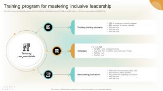 Training Program For Mastering Inclusive Leadership