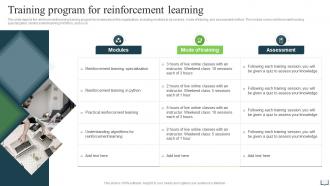 Training Program For Reinforcement Learning Ppt Powerpoint Presentation Styles Deck