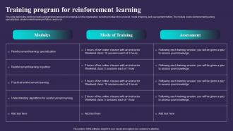 Training Program For Reinforcement Learning Sarsa Reinforcement Learning It