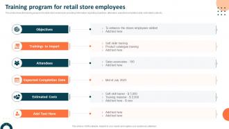 Training Program For Retail Store Employees Measuring Retail Store Functions