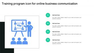 Training Program Icon For Online Business Communication