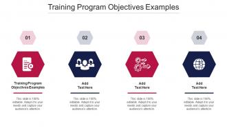 Training Program Objectives Examples Ppt Powerpoint Presentation Layouts Cpb
