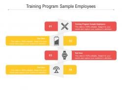 Training program sample employees ppt powerpoint presentation styles example introduction cpb