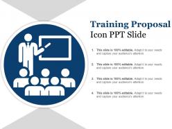 Training proposal icons ppt slide