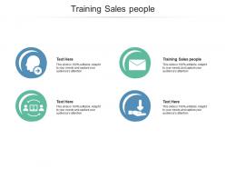 Training sales people ppt powerpoint presentation pictures sample cpb