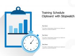 Training schedule clipboard with stopwatch