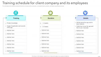 Training Schedule For Client Company And Its Employees Android App Development