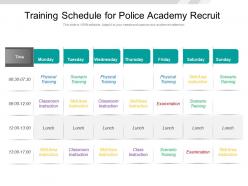 Training Schedule For Police Academy Recruit