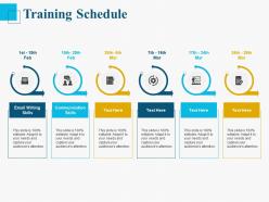 Training schedule ppt powerpoint presentation samples