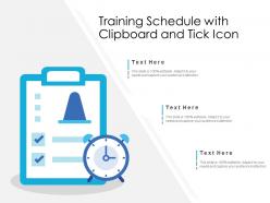 Training schedule with clipboard and tick icon