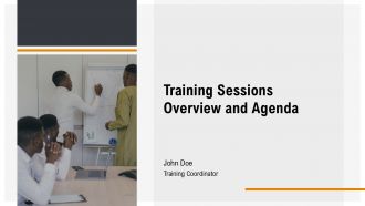 Training Sessions Overview And Agenda PPT Graphics AT
