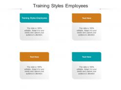 Training styles employees ppt powerpoint presentation model images cpb