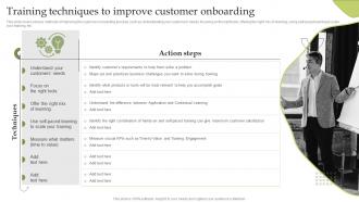 Training Techniques To Improve Customer Onboarding Delivering Excellent Customer Services