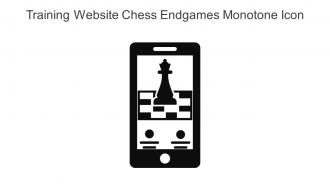Training Website Chess Endgames Monotone Icon In Powerpoint Pptx Png And Editable Eps Format