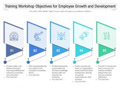 Training Workshop Objectives For Employee Growth And Development