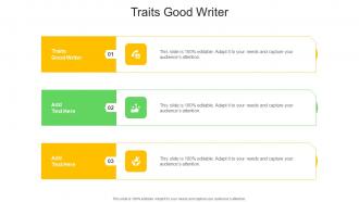 Traits Good Writer In Powerpoint And Google Slides Cpb