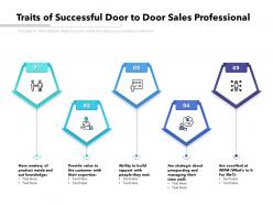 Traits of successful door to door sales professional