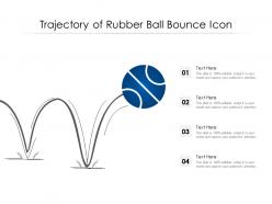 Trajectory of rubber ball bounce icon