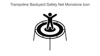 Trampoline Backyard Safety Net Monotone Icon In Powerpoint Pptx Png And Editable Eps Format