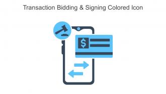 Transaction Bidding And Signing Colored Icon In Powerpoint Pptx Png And Editable Eps Format