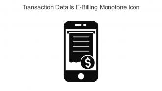 Transaction Details E Billing Monotone Icon In Powerpoint Pptx Png And Editable Eps Format