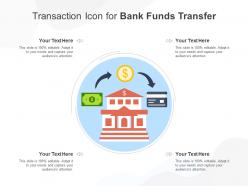 Transaction icon for bank funds transfer