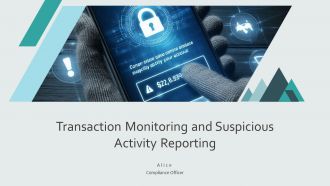 Transaction Monitoring And Suspicious Activity Reporting PPT Outline AT