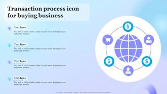 Transaction Process Icon For Buying Business