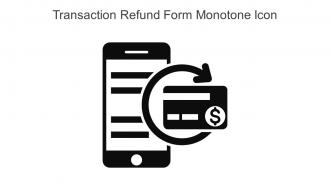 Transaction Refund Form Monotone Icon In Powerpoint Pptx Png And Editable Eps Format
